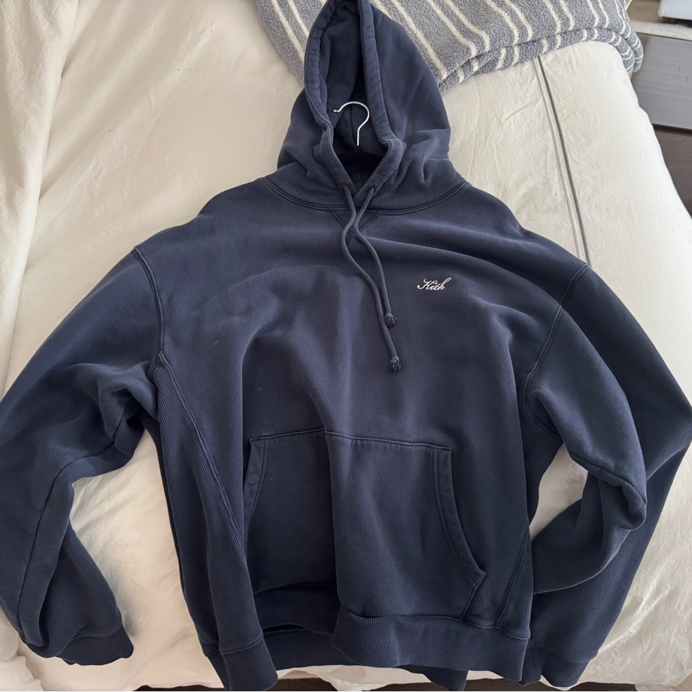 Kith Script Logo Pullover Hoodie Navy XL